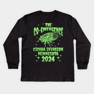 Minnesota Cicada Invasion 2024 - Minnesota Cicada Co-Emergence 2024 Kids Long Sleeve T-Shirt